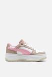 Puma Girls Rebound Femme Jr Sneakers In White pink brown - White And Pink 6