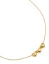 Waterproof Gold Plated Stainless Steel Chunky Heart Trio Necklace