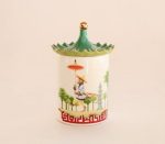 Green Lid Chinese Ceramic Holder – 14X9CM