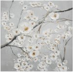 White Cherry Blossom Wall Art Painting On Canvas 800 X 800