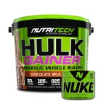 Nutritech Hulk Gainer Bucket 4KG + Nuke 80G Pre-workout - Chocolate Milk