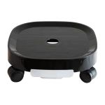 Black Wheeled Plant Tray 24CM Inner Diameter Max Load 50KG