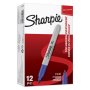Sharpie Permanent Marker Fine Round Tip Box Of 12 Blue