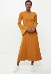 Ribbed Long Sleeve Maxi Dress - Tan