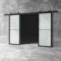 Glass Barn Door D18 Custom Size - 2100 X 1700 X 25MM / Clear Glass