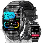 Smart Watches For Men Make answer Calls With 3ATM Waterproof Tactical Rugged Watch 1.96" HD Screen Heart Rate Sleep Monitor 100+