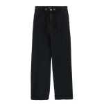 Washed Denim Pants -black