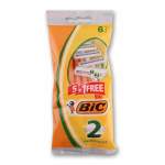 BIC Men Disposable Razor Sensitive 2 Blade - 6 Pack