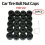 4/20PCS Car Tire Bolt Nut Cap Plastic Hub Cap For VW CC Jetta Golf MK5 Passat B6 Wheel Lug Bolt Center Nut Cover Dust