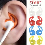 1 Pair Secure And Comfortable Anti-slip Silicone Ear Tips And Hooks For Earphones - Enhance Sound Quality And Prevent Ear Fatigu