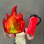 Firefighter Theme Fire And Fire Extinguisher Balloons - Perfect For Birthday Parties Holidays And Outdoor/indoor Decorations Sel