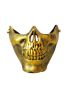 Half Skeleton Face Dress Up Mask For Adults Silver - Halloween