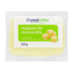 Crystal Valley Medium Fat Mozzarella Cheese 240G