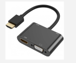 Entratech HDMI To Vga & Fullhd HDMI Adapter With Audio - Plug And Play