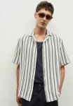 Regular Fit Resort Shirt - Beige & Black Striped