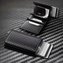 Slim Rfid-blocking Carbon Fiber Wallet Aluminum Alloy Metal Card Holder With Money Clip For Men