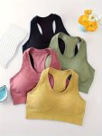 Womens Sports Bras - Moisture-wicking Comfortable & Supportive - Perfect For Running Yoga Fitness - Racerback Bra Tops Quick Dry