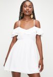 Ruffle Overlay MINI Dress - White
