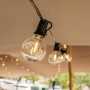 10m Classic String Lights | 25 LED Bulbs | Black Cable