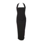 Black Halter Neck Fitted Midi Dress