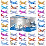 Lucky Guess Foam Gliders Planes Toys Paper Airplane Assorted Colors Easy Assembly Perfect For Party Favors & Classroom Prizes Ou