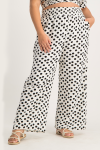 Amara Spot Linen Ankle Grazer - XL