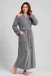 Ladies Plush Hooded Luxury Winter Maxi Wrap Gown