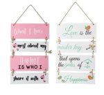 Plaque Mdf 4 Signs W rope 2-ASSTD Marketplace Brits Bros