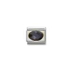 Composable Classic Link With Black And Faceted Stones