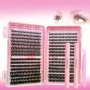 280/320/640PCS Lash Extension Kit High-capacity Combination Lashes Kits Diy Eyelash Extension Kit 304050D Lash Clusters D Curl Individual Lashes Kit With Lash Bond And