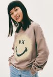 Printed Sweatshirt - Beige & Smileyworld