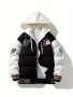 Men's Stylish Puffer Coat With Pockets Casual Breathable Hooded Zip Up Long Sleeve Warm Top For City Walk Street Hanging Winter Outdoor Activities