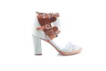 Women's Leather Block Heel Sandal