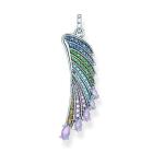 Silver Bright Hummingbird Wing Pendant