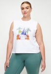 Cotton On Plus Active Graphic Crew Tank - White resort Club