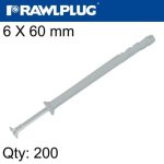 Csk Head Nail-infixing With Steel Nail 6X60MM X1000 Per Box Poly