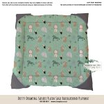Playmat Safari Dotty Drawing Safari Plain Sage Background