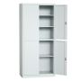 Steel 4 Door Filing Cabinet Storage Cupboard With 3-POINT Lock - Light Grey