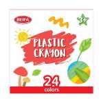 Cylindrical Crayons 24 Colors Non-toxic