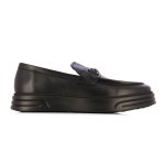 Accent Buckle Loafer -black