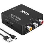 Chodwe Rca To HDMI Converter Rca To HDMI Adapter 1080P MINI Rca Composite Cvbs Av To HDMI Video Audio Converter Adapter Support