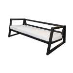 Maroq Metal Two Seater Sofa Black Ferrograin