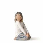 Willow Tree Joyful Child Darker Skin Tone & Hair Color Sculpted Hand-painted Figure