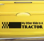 My Other Ride Is A Tractor Car Decal