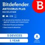 BitDefender Antivirus Plus Multiplatform 1 Year 5 PC