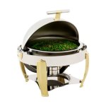 Deluxe Round Chafing Dish Roll Top By Global