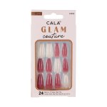 Nail Kit Med Coffin 24PCS - Marble Brown