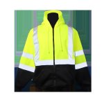 Lime Black Pro Fleece Jacket With Hood S