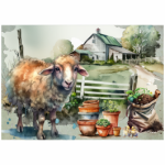 Tear Resistant Deco Print Chubby Lamb