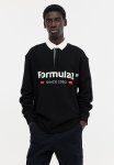 Relaxed Fit Printed Polo Shirt - Black